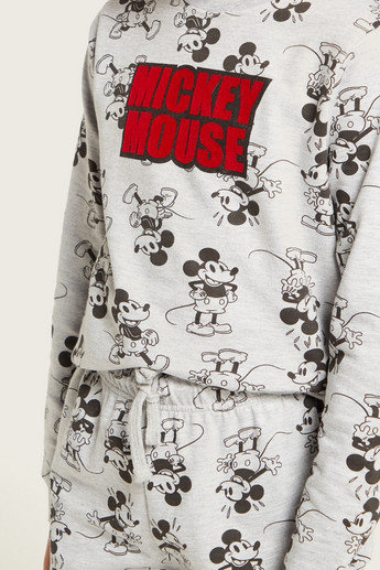 Disney All-Over Mickey Mouse Print T-shirt and Pyjamas Set