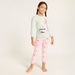 Juniors Unicorn Embroidered T-shirt and Full Length Pyjama Set-Nightwear-thumbnail-1