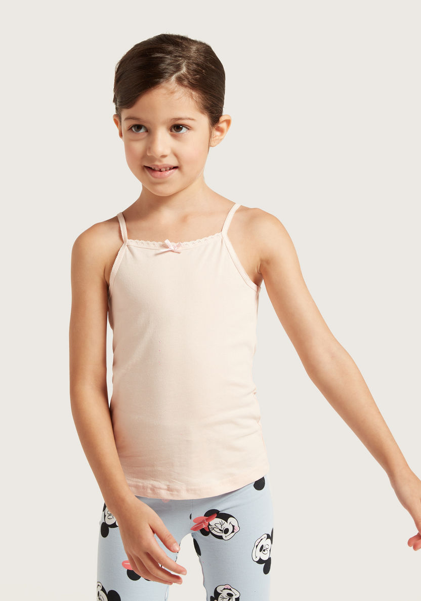 Juniors Solid Vest with Lace and Bow Detail-Vests-image-1