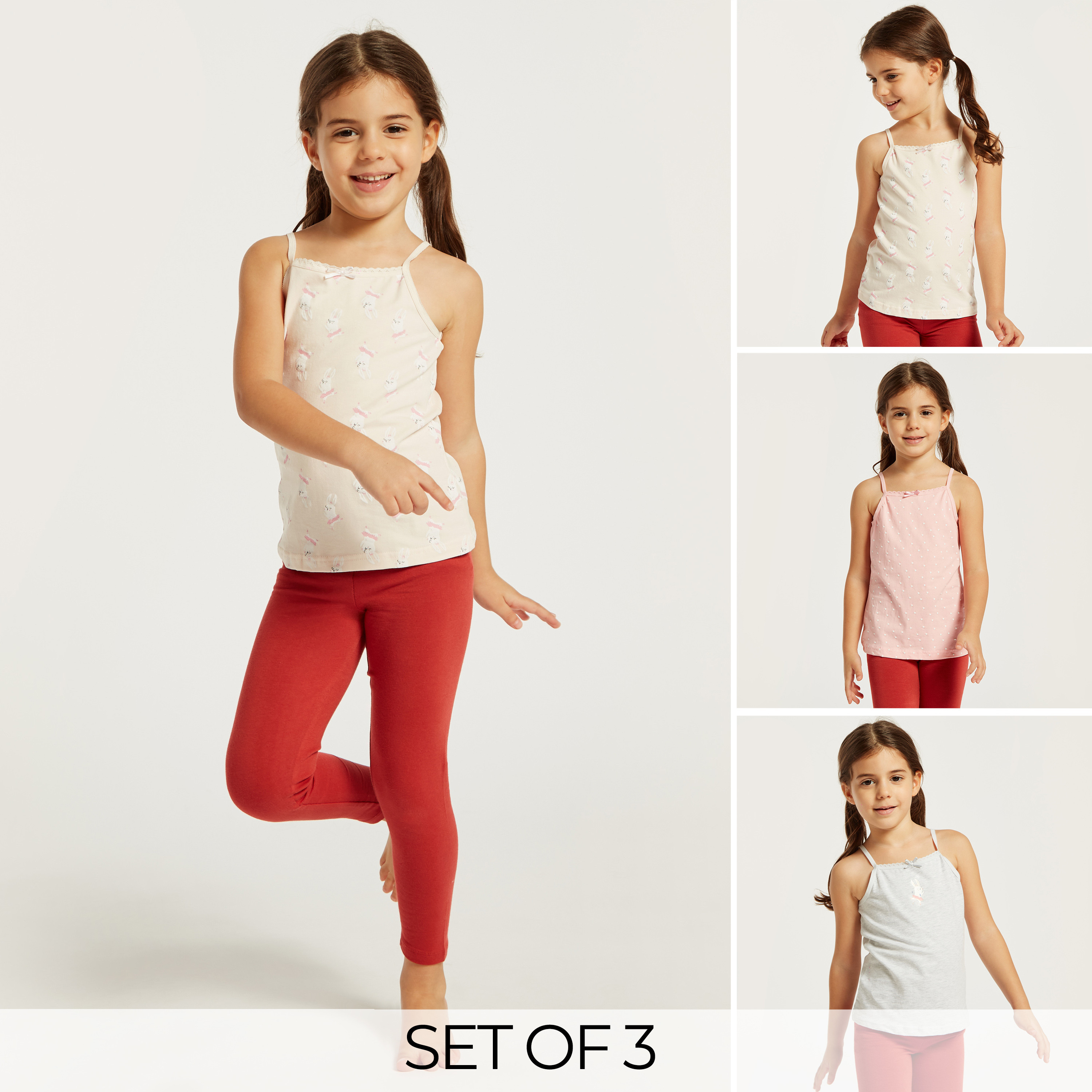 فيستات بطبعات من جونيورز - طقم من 3 قطع-girls-clothing-innerwear-vests-image-1