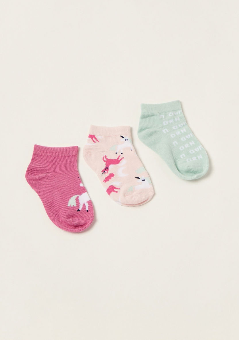 Juniors Printed Socks - Set of 3-Socks-image-0