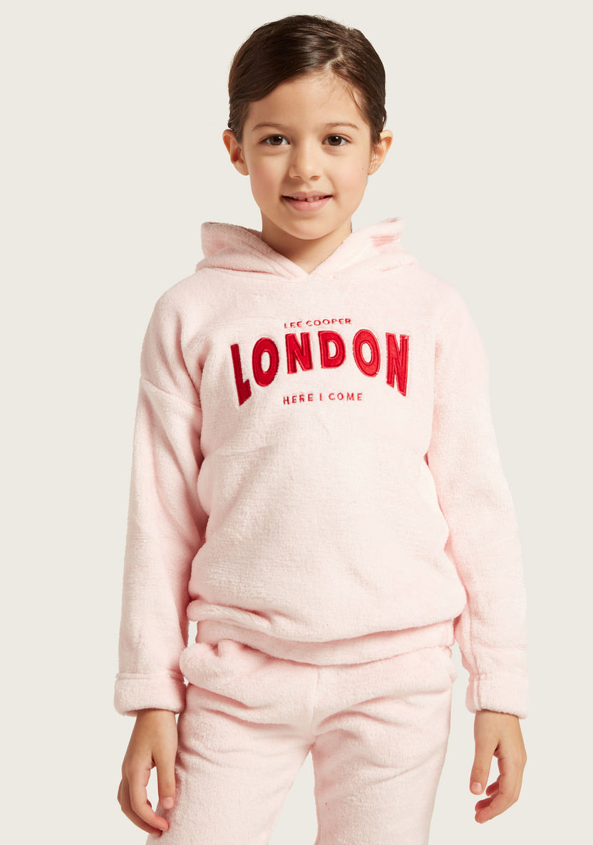 Lee Cooper Embroidered Hooded T-shirt and Pyjamas Set-Nightwear-image-2