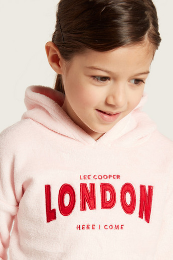 Lee Cooper Embroidered Hooded T-shirt and Pyjamas Set