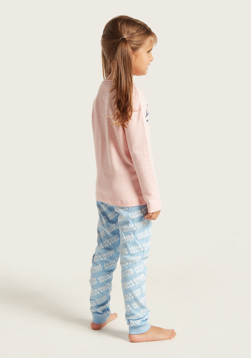 Barbie Print T-shirt and All-Over Printed Pyjamas Set-Pyjama Sets-image-4