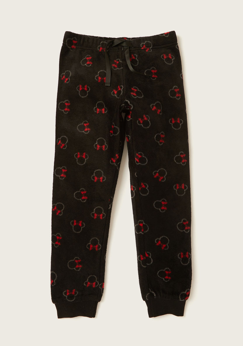 Disney Minnie Mouse Print T-shirt and All-Over Printed Pyjamas Set-Nightwear-image-2