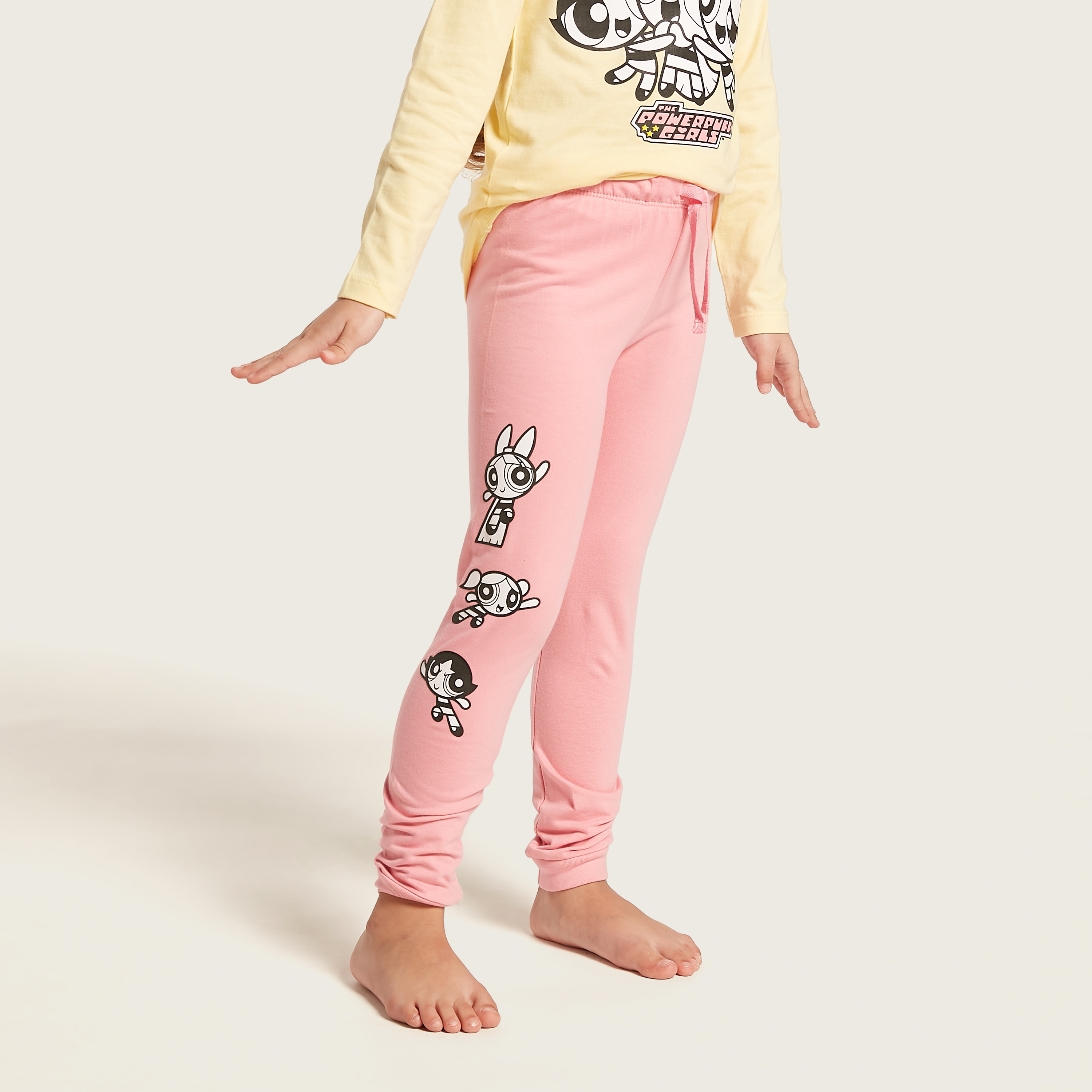 The Powerpuff Girls Print T-shirt and Pyjamas Set-girls-clothing-nightwear-image-4