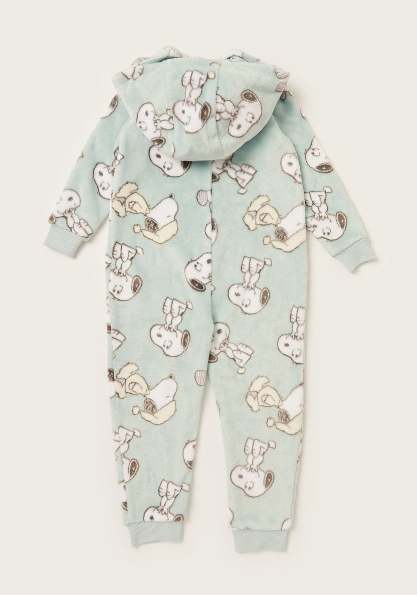 All-Over Snoopy Print Hooded Onesie with Long Sleeves and Zip Closure-Rompers%2C Dungarees and Jumpsuits-image-3