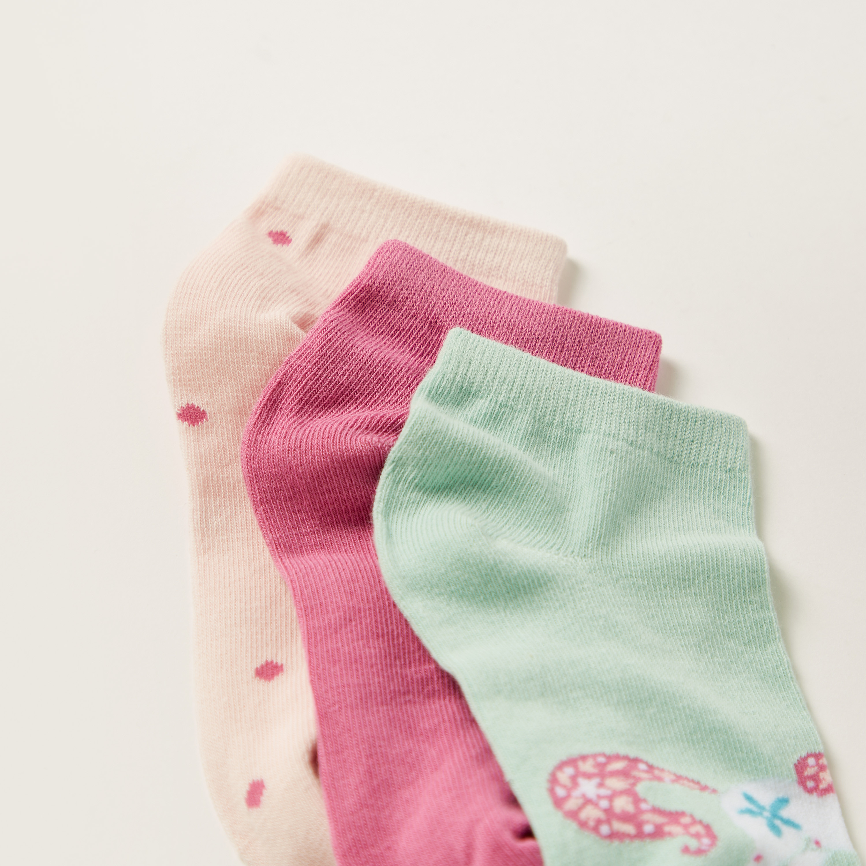 Juniors Printed Socks - Set of 3-girls-accessories-socks-image-3
