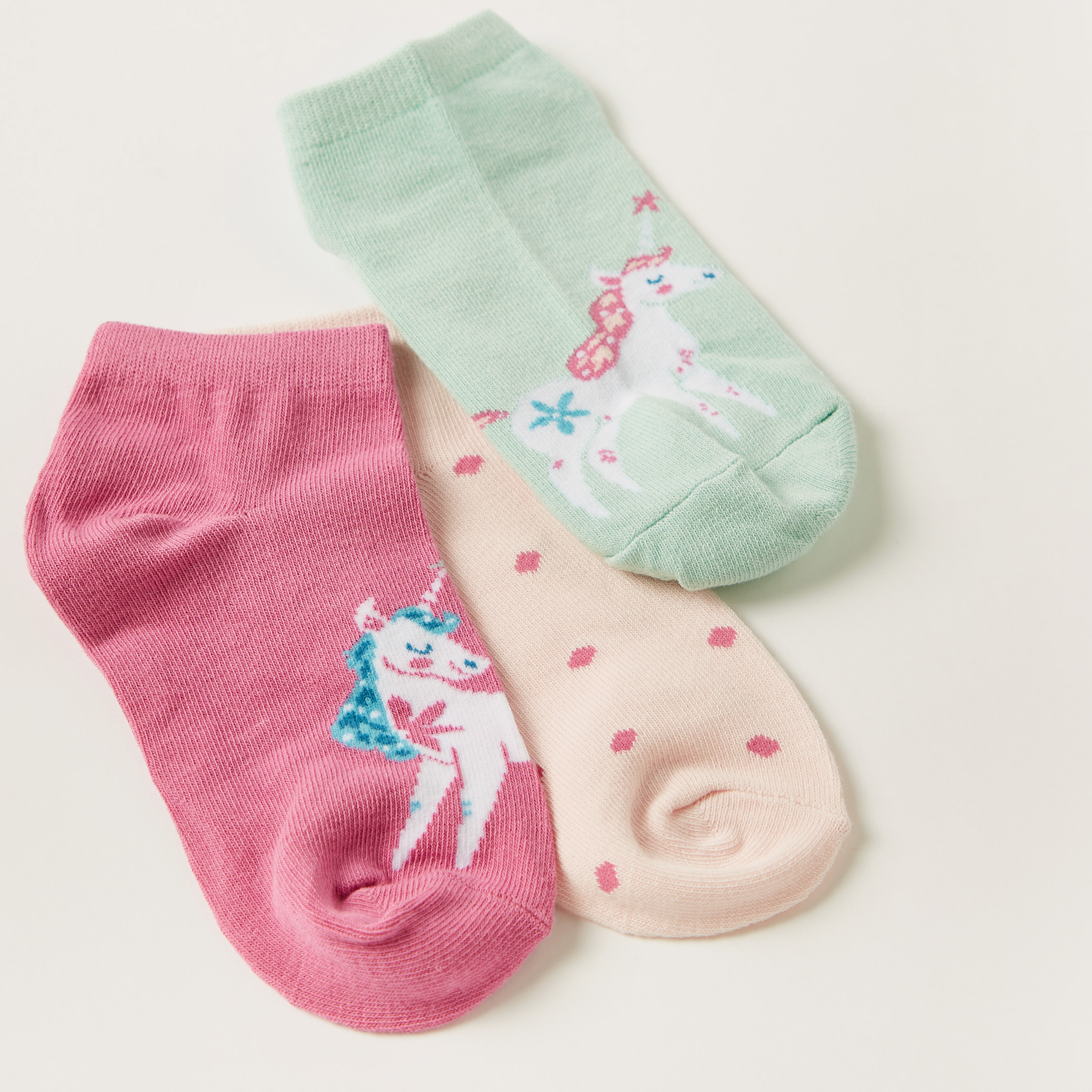Juniors Printed Socks - Set of 3-girls-accessories-socks-image-4