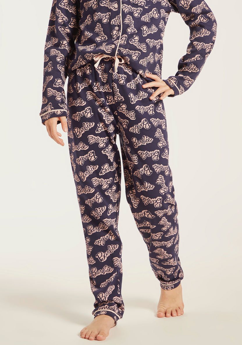 All-Over Barbie Print Sleepshirt and Pyjamas Set-Nightwear-image-3