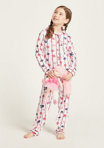 All-Over Barbie Print Shirt and Full Length Pyjama Set