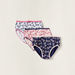 Barbie Print Briefs with Elasticated Waistband and Bow Detail - Set of 3-Panties-thumbnail-0