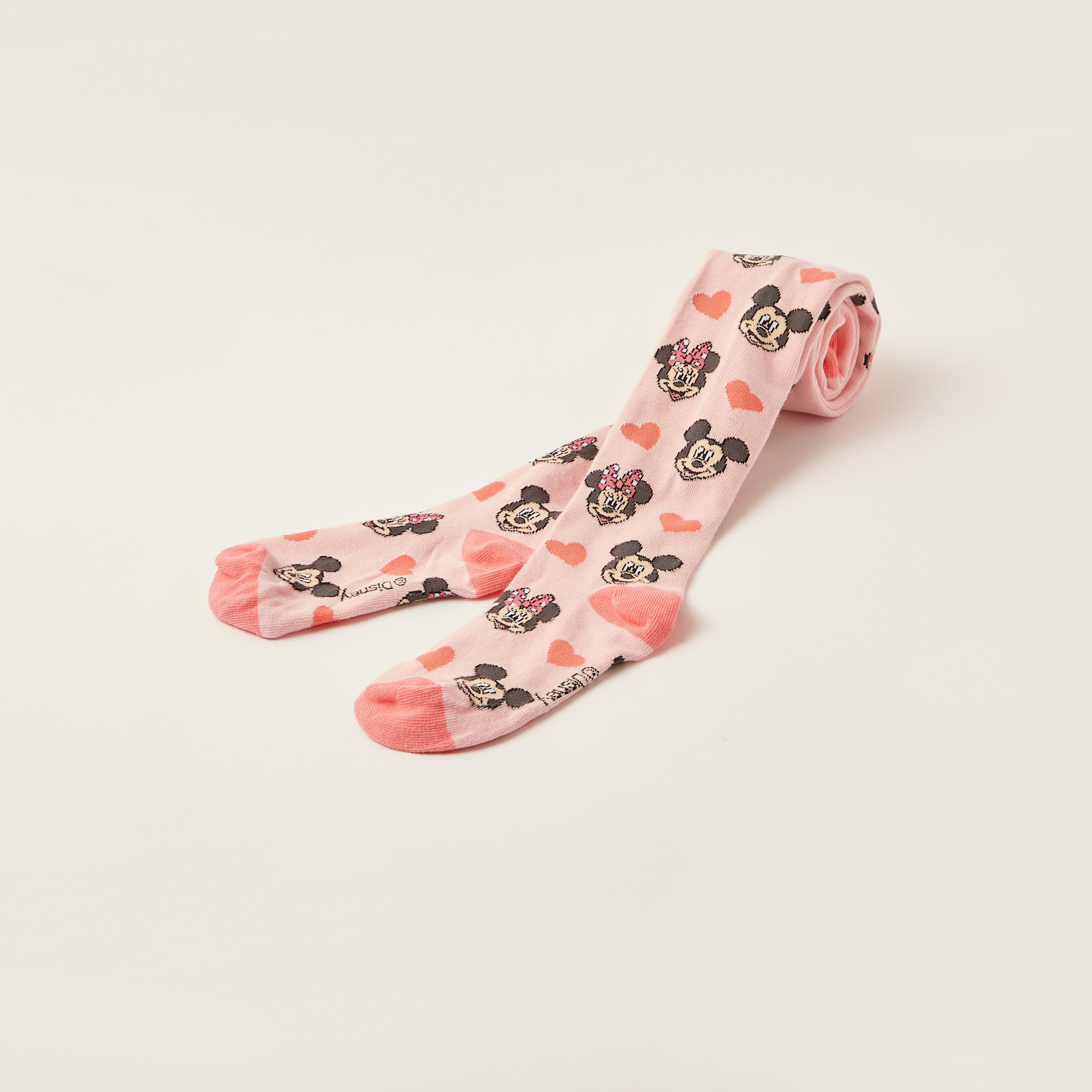 Disney Mickey Mouse and Minnie Mouse Print Tights-girls-accessories-socks-image-1