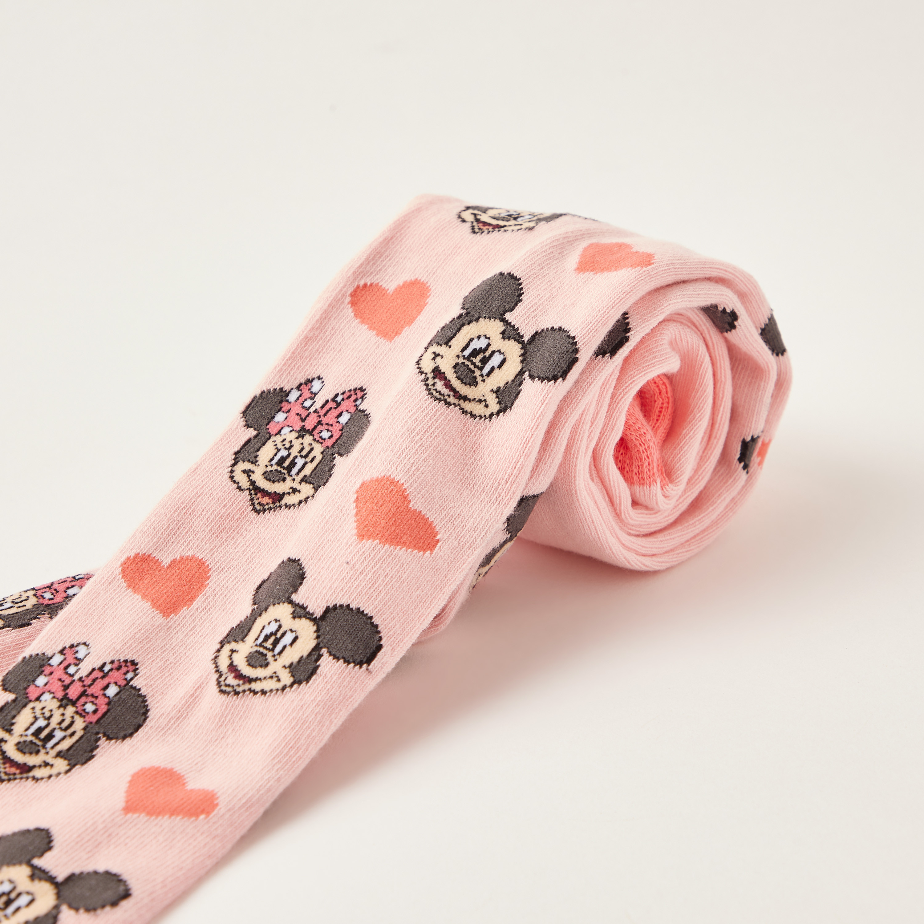 Disney Mickey Mouse and Minnie Mouse Print Tights-girls-accessories-socks-image-2