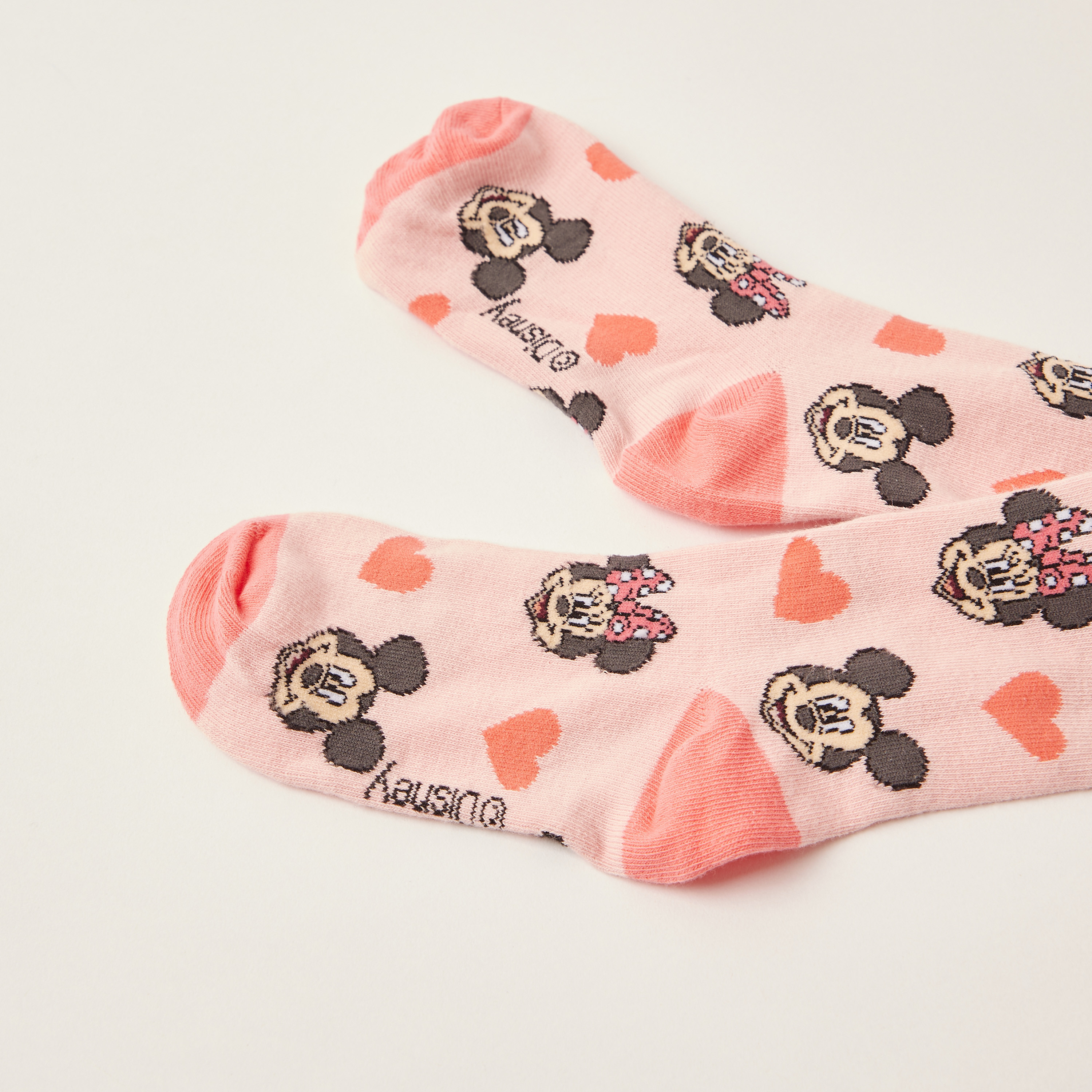 Disney Mickey Mouse and Minnie Mouse Print Tights-girls-accessories-socks-image-3