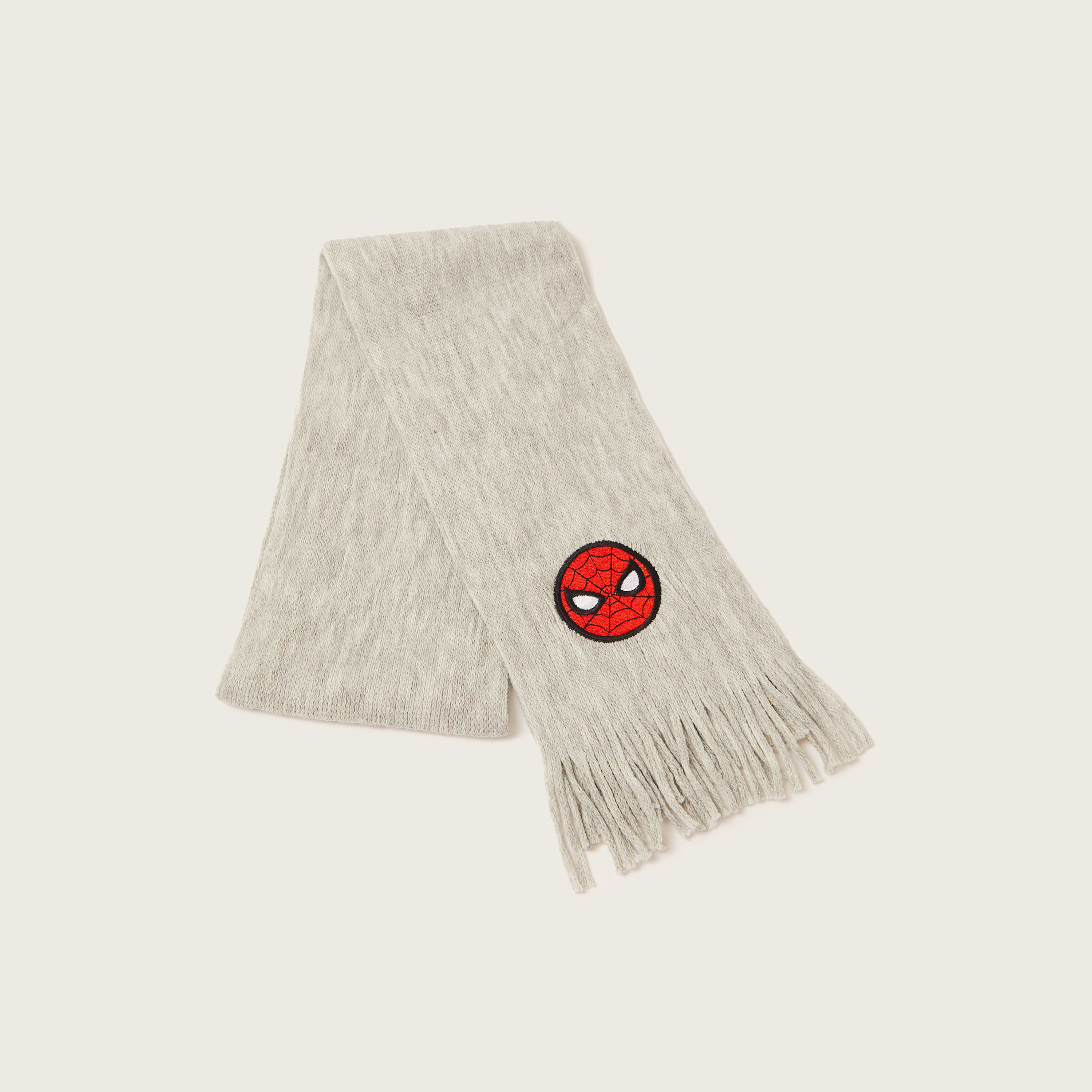 Spider-Man Embroidered Scarf with Fringes-baby-boys-accessories-scarves-image-1