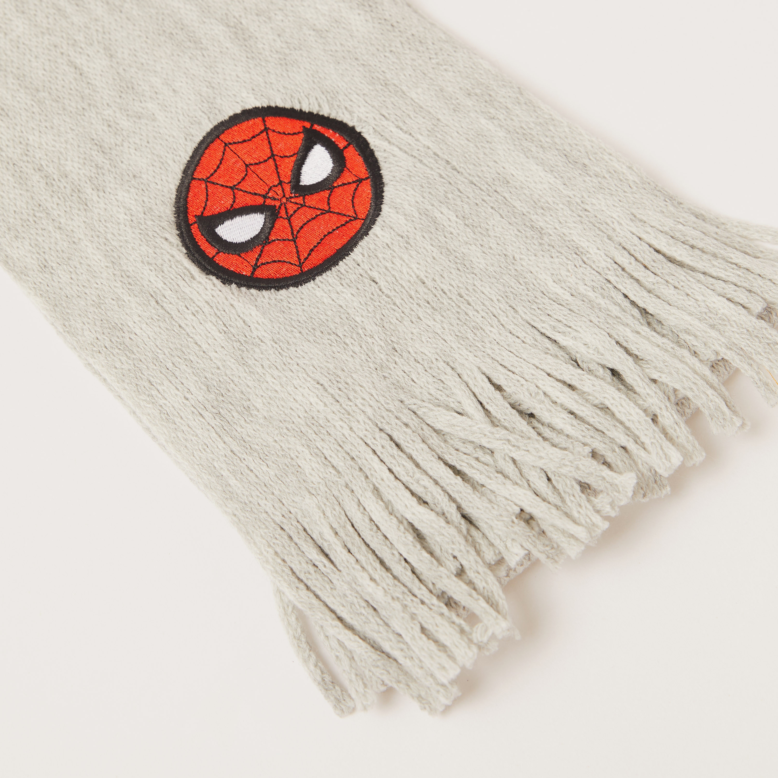Spider-Man Embroidered Scarf with Fringes-baby-boys-accessories-scarves-image-3