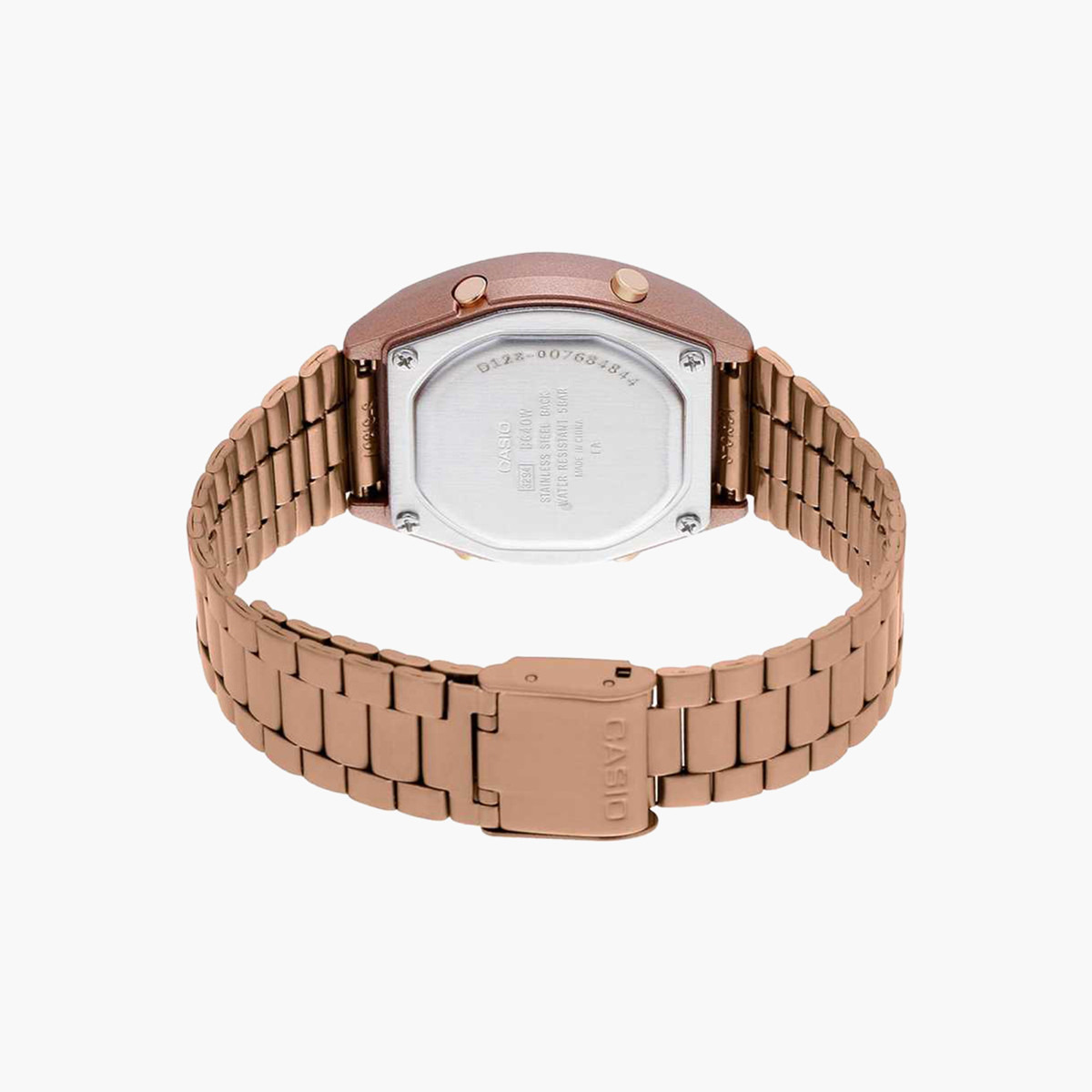 Casio Unisex Rose Gold Digital Metal Strap Watch B640WC-5ADF-men-watchesandjewellery-watches-image-4