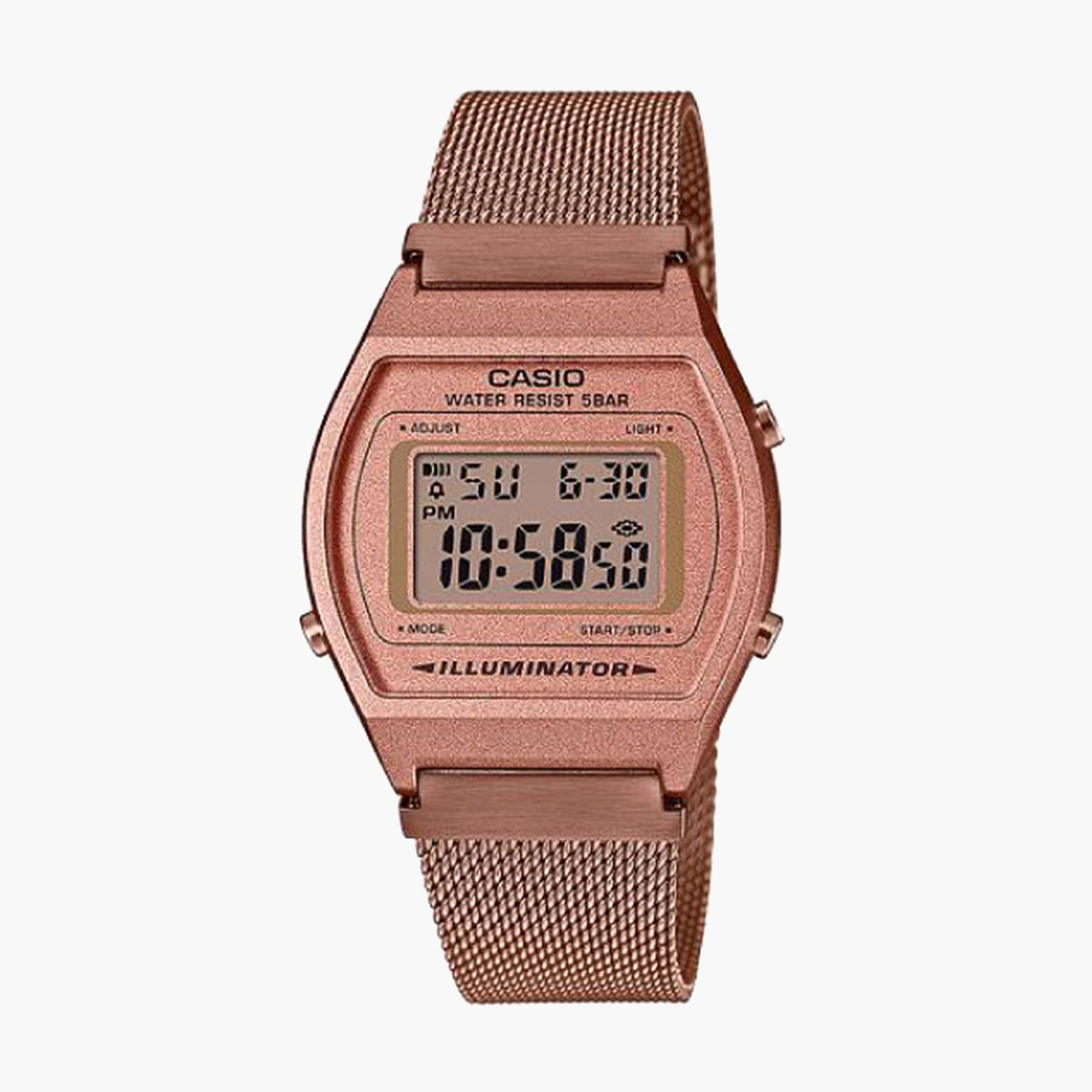 Casio Women's Rose Gold Digital Stainless Steel Strap Watch -B640WMR-5ADF-men-watchesandjewellery-watches-image-1