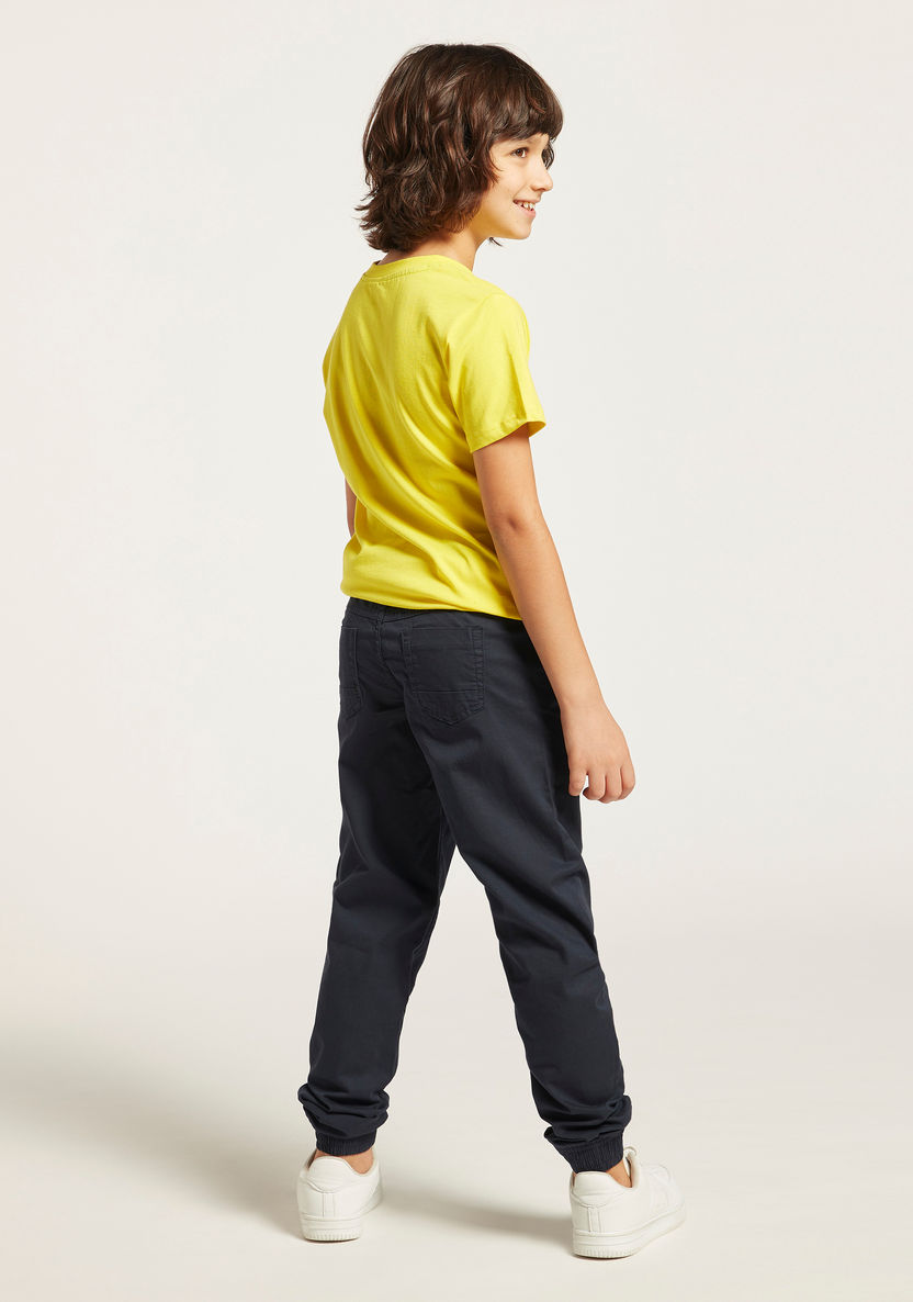 Juniors Solid Pants with Pockets and Drawstring Closure-Joggers-image-3