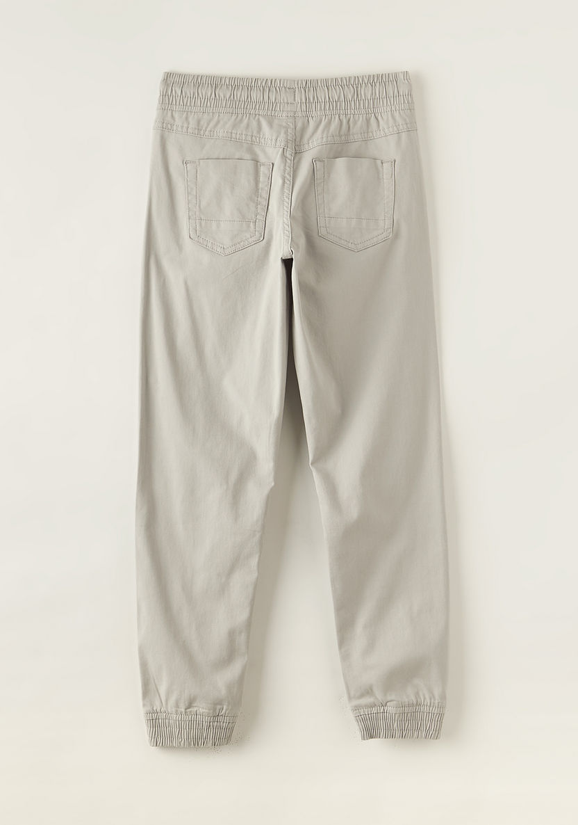 Juniors Solid Pants with Pockets and Drawstring Closure-Joggers-image-2