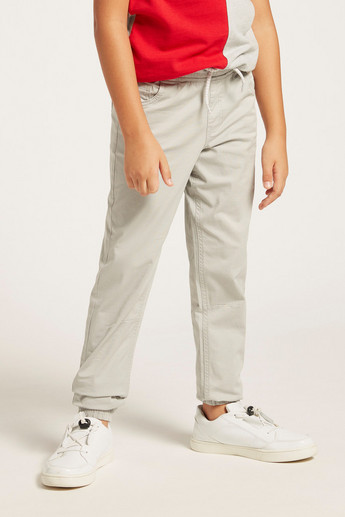 Juniors Solid Pants with Pockets and Drawstring Closure