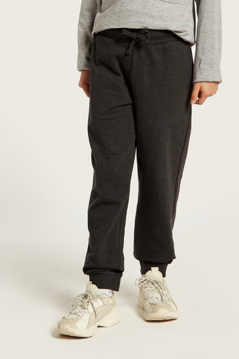 Juniors Solid Knit Joggers with Pockets and Drawstring Closure