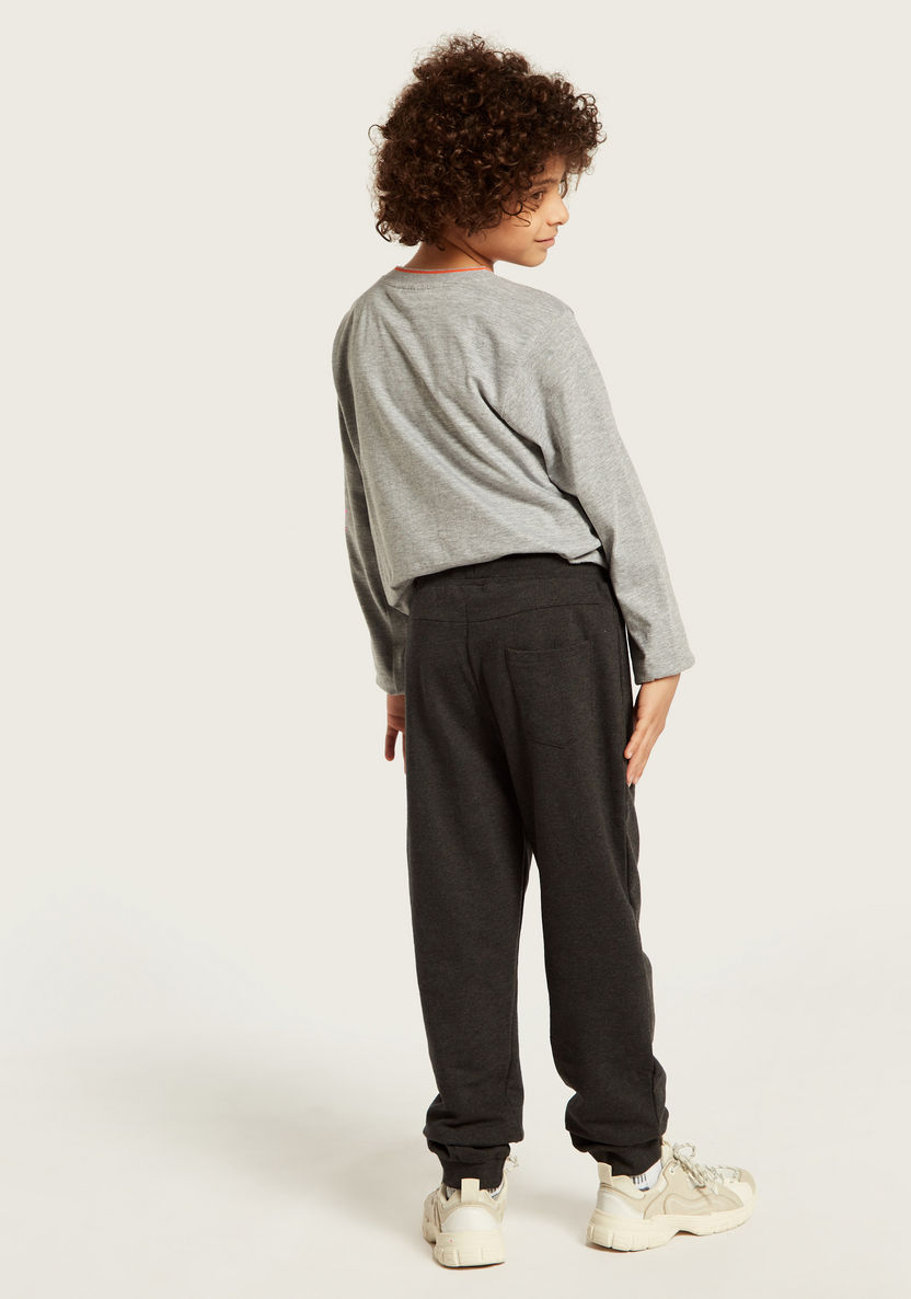 Juniors Solid Knit Joggers with Pockets and Drawstring Closure-Joggers-image-3