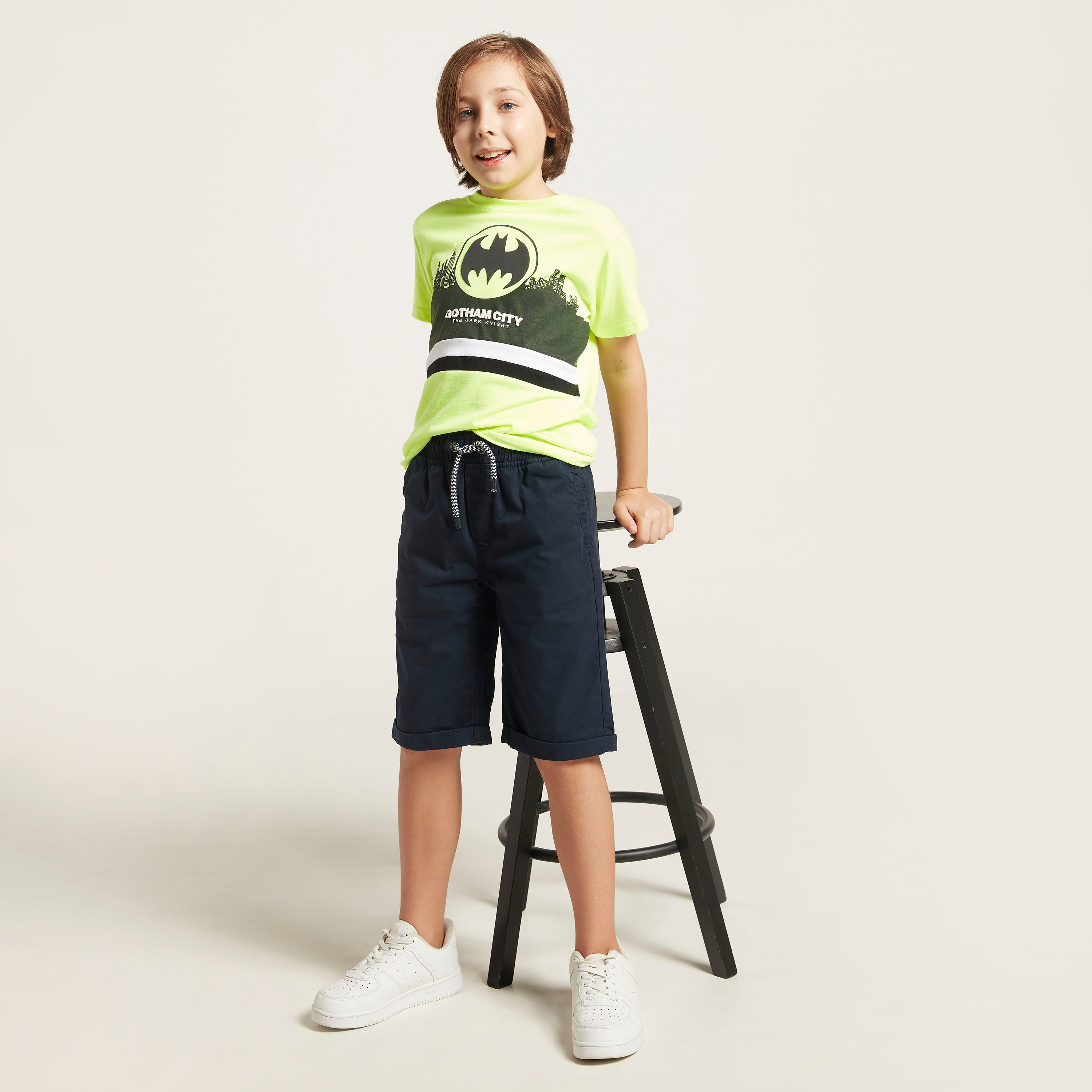 Juniors Solid Shorts with Pockets and Drawstring Closure-boys-clothing-bottoms-shorts-image-1