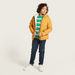 Juniors Puff Detail Jacket with Hood and Long Sleeves-Coats and Jackets-thumbnail-0