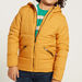 Juniors Puff Detail Jacket with Hood and Long Sleeves-Coats and Jackets-thumbnail-2