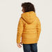Juniors Puff Detail Jacket with Hood and Long Sleeves-Coats and Jackets-thumbnail-3