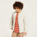 Juniors Solid Padded Jacket with Long Sleeves and Pockets-Coats and Jackets-thumbnail-0