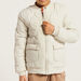 Juniors Solid Padded Jacket with Long Sleeves and Pockets-Coats and Jackets-thumbnail-2