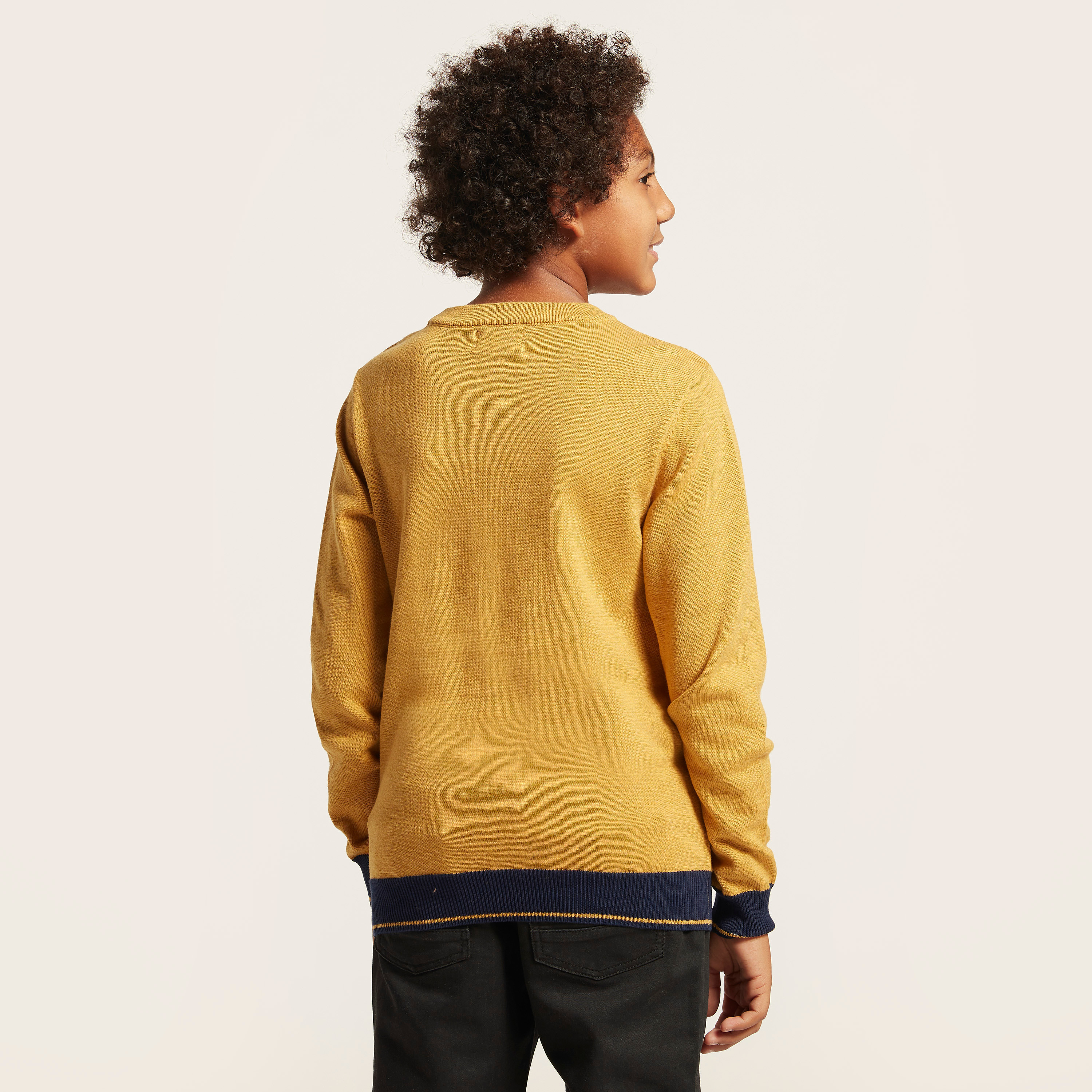 بلوفر سادة بأكمام طويلة من جونيورز-boys-clothing-jumpersandcardigans-image-4