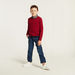 Juniors Textured Pullover with Long Sleeves-Sweaters and Cardigans-thumbnail-0