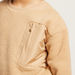 Juniors Textured Round Neck Sweatshirt with Long Sleeves-Sweatshirts-thumbnail-2
