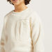 Juniors Textured Round Neck Sweatshirt with Long Sleeves-Sweatshirts-thumbnail-2