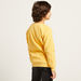 Juniors Textured Round Neck Sweatshirt with Long Sleeves-Sweatshirts-thumbnail-3