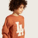 Juniors Typographic Print Pullover with Long Sleeves-Sweatshirts-thumbnail-2