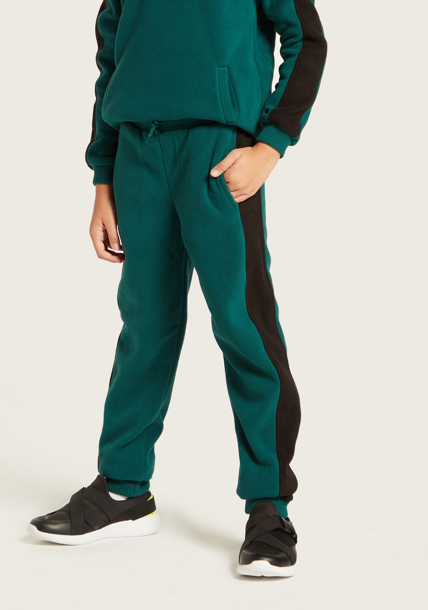 Juniors Textured Sweatshirt with Jog Pants-Clothes Sets-image-3