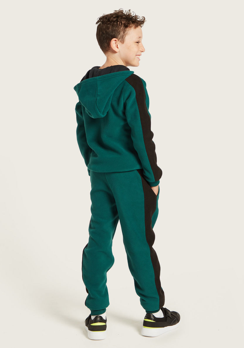 Juniors Textured Sweatshirt with Jog Pants-Clothes Sets-image-5