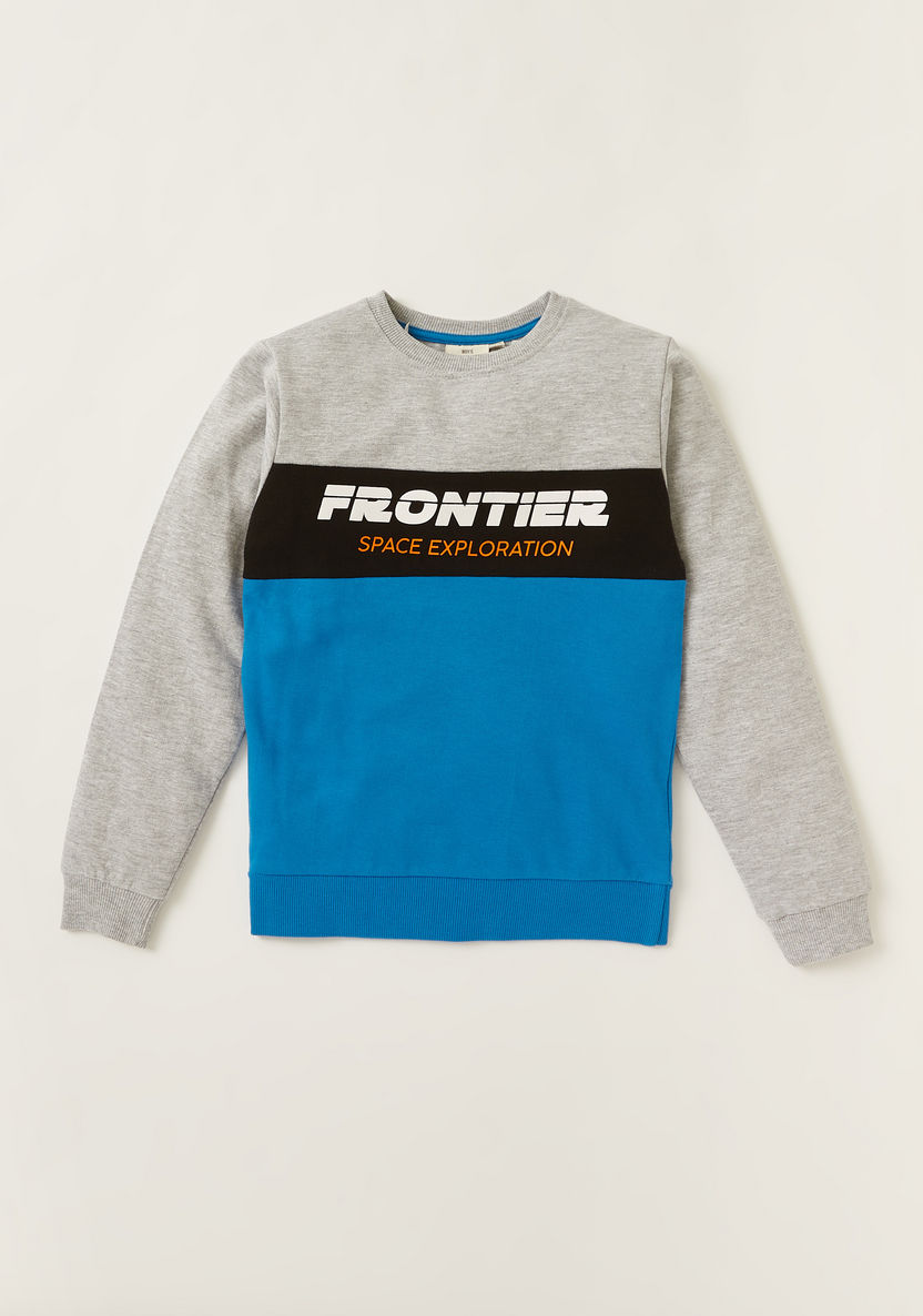 Juniors Graphic Print Sweatshirt and Jog Pants Set-Clothes Sets-image-1