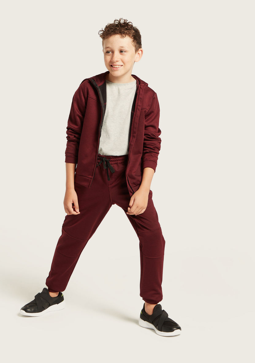 Juniors Solid Jacket and Full-Length Jog Pants Set-Clothes Sets-image-0