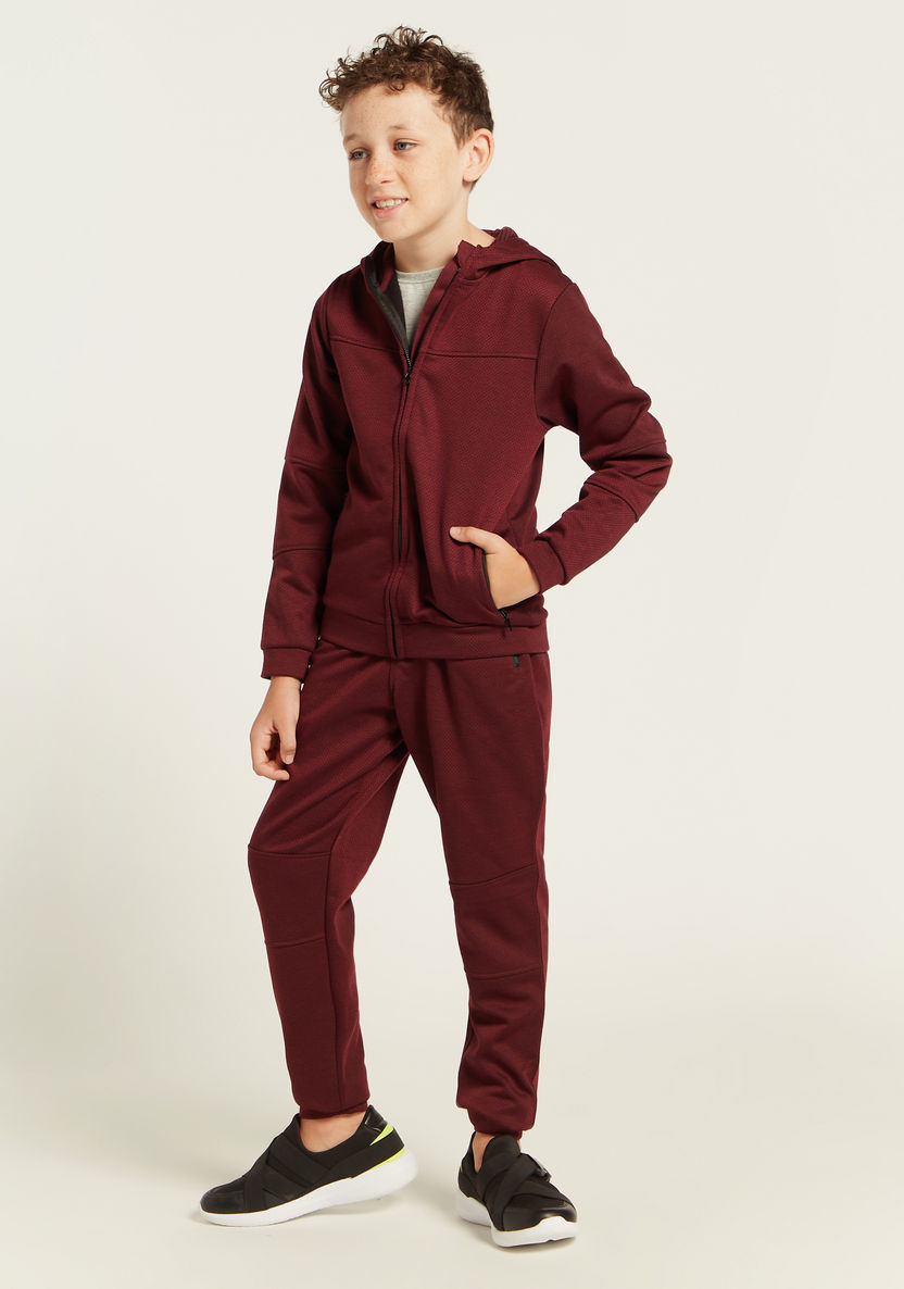 Juniors Solid Jacket and Full-Length Jog Pants Set-Clothes Sets-image-1
