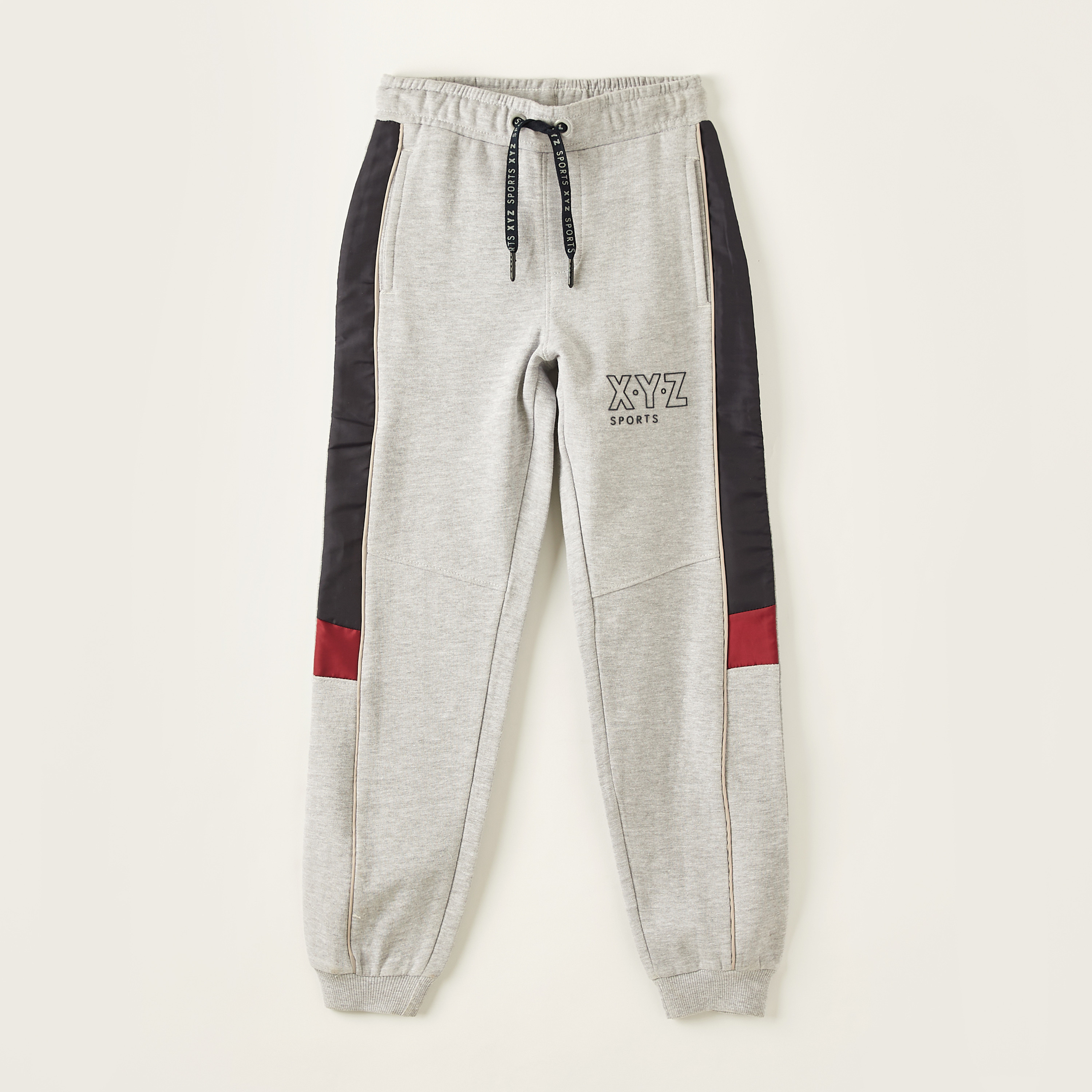 XYZ Printed Jog Pants with Pockets and Drawstring Closure-boys-clothing-bottoms-joggersandtrackpants-image-1
