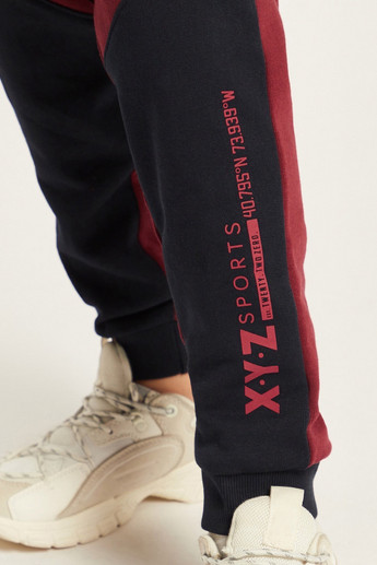 XYZ Printed Jog Pants with Pockets and Drawstring Closure