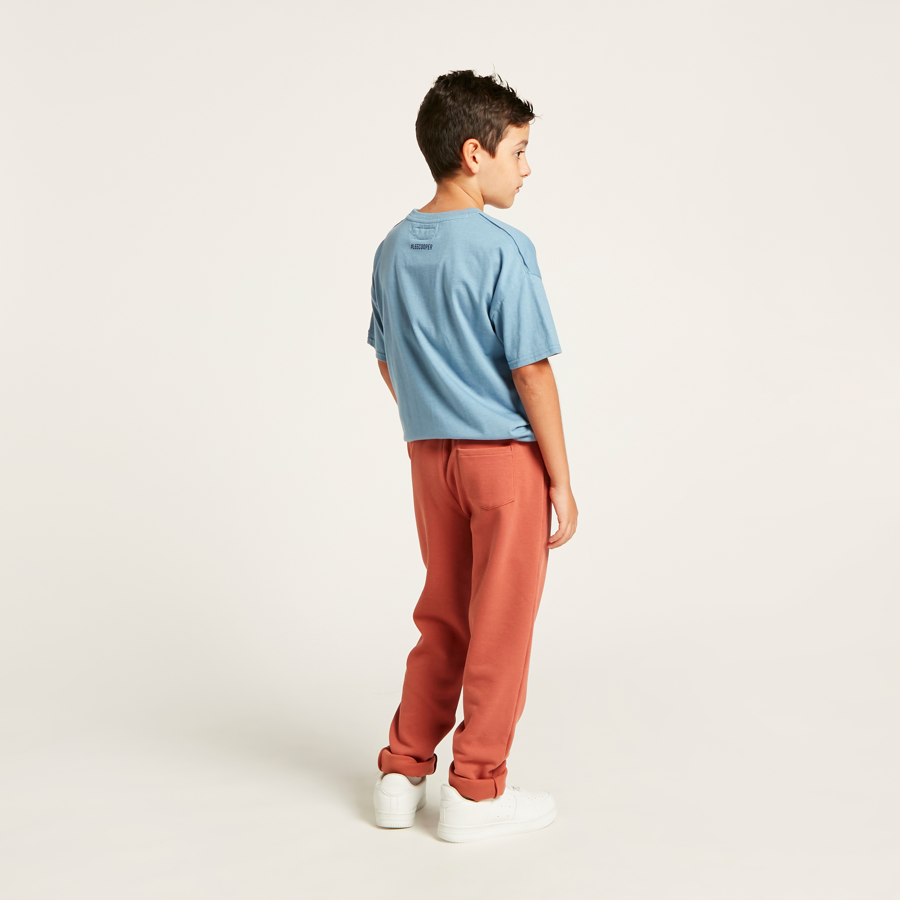 Eligo Solid Knit Pants with Pockets and Elasticated Waistband-boys-clothing-bottoms-trousers-image-4