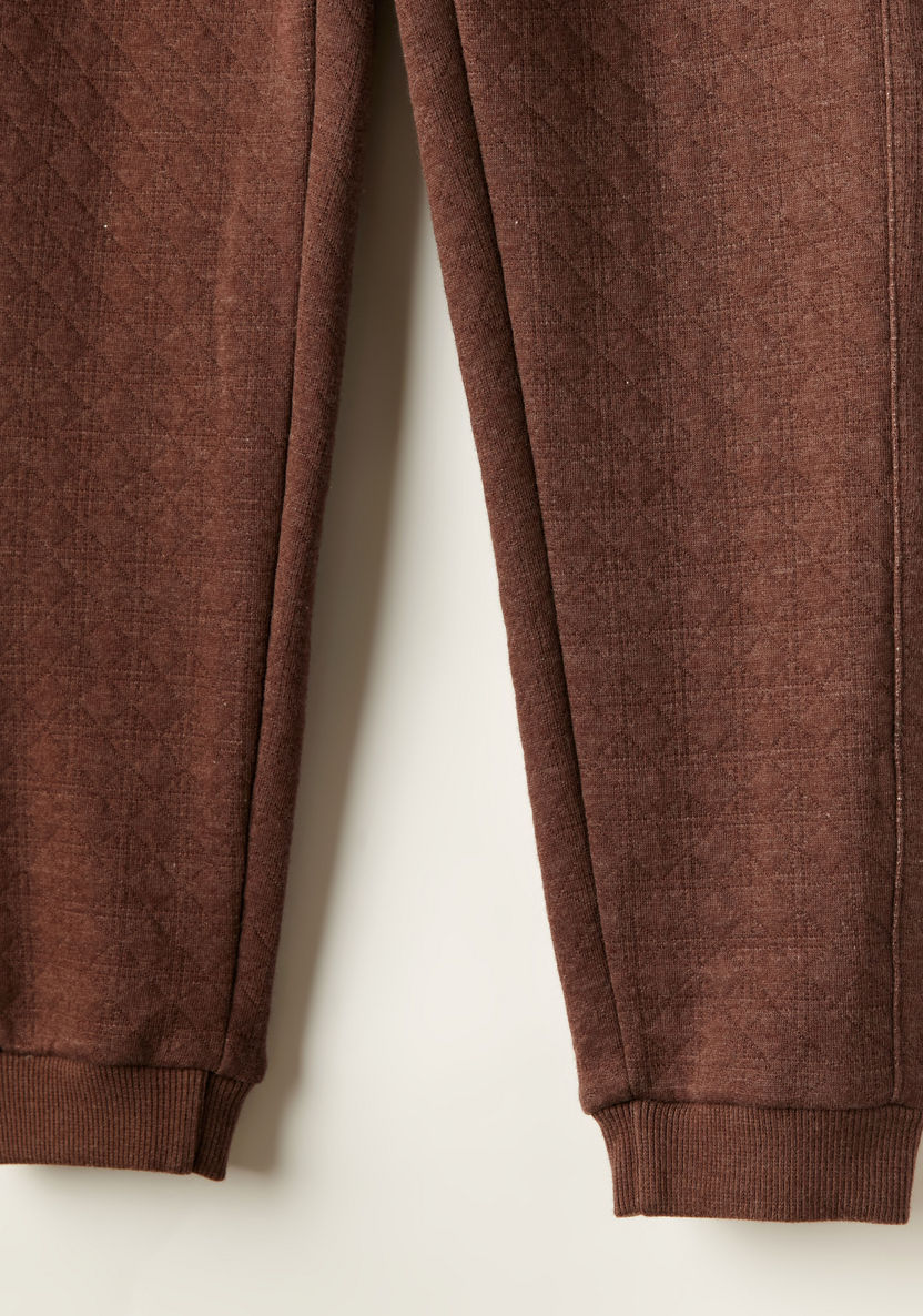 Textured Pants with Drawstring Closure and Pockets-Pants-image-2