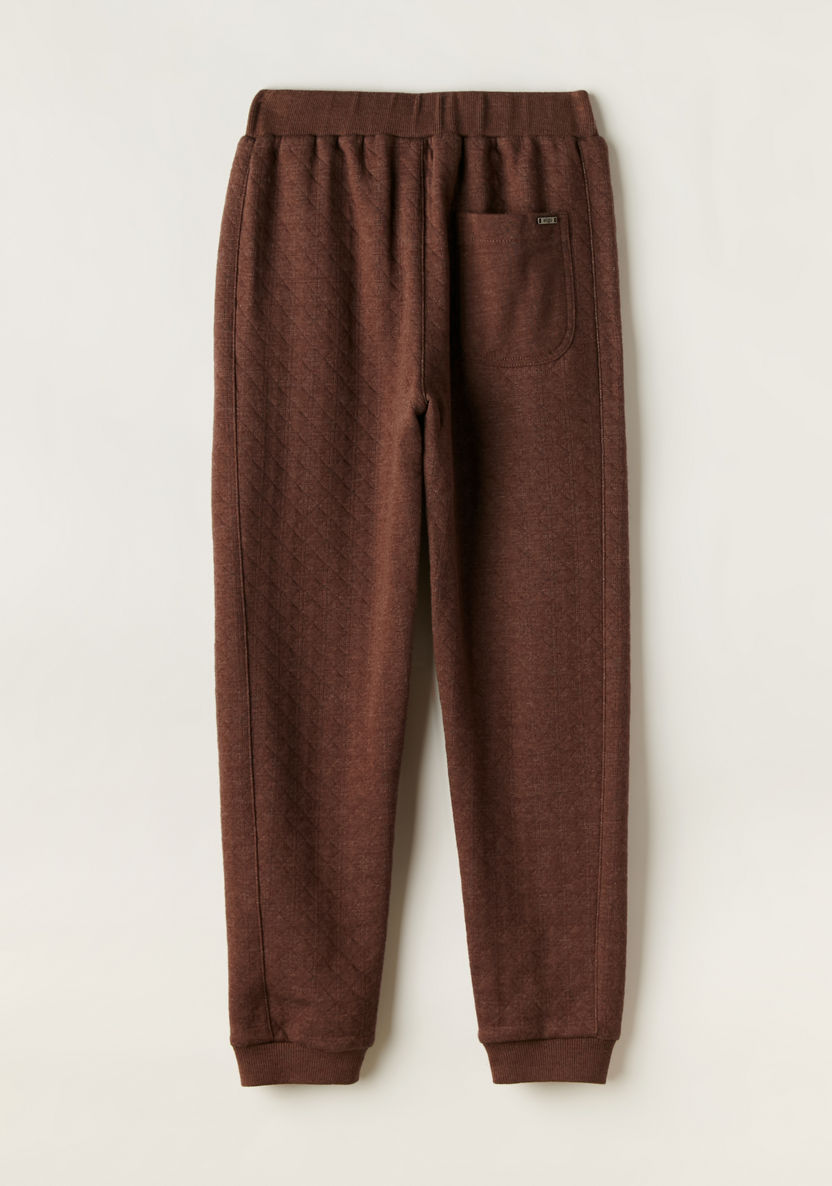 Textured Pants with Drawstring Closure and Pockets-Pants-image-3